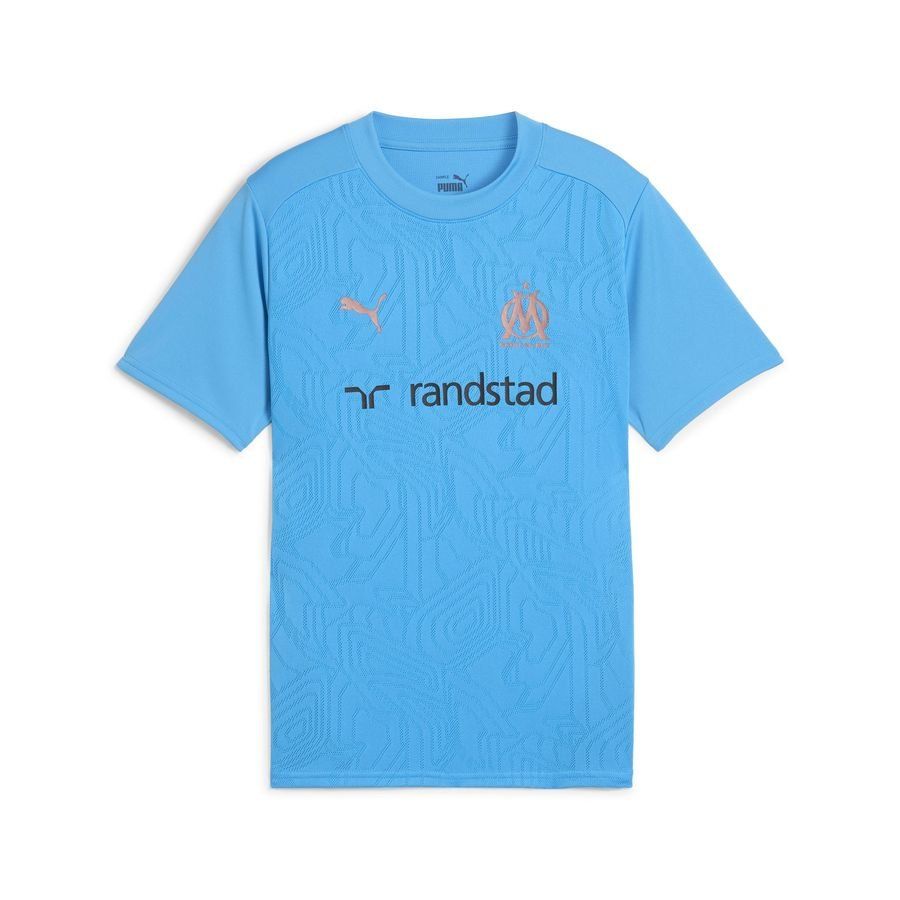Marseille Training T-Shirt - Bleu Azur/Copper Kids-SoccerKits Hub | Buy Soccer Jerseys Online